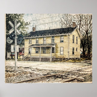 "My Grandmother's House - Rogers Ohio" Pencil  Poster