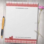 My Grandmother's Recipes Retro Plaid Large Notepad<br><div class="desc">Personalise this cute retro plaid page recipe note pad with a name or other text. Created in a pink-red polka dots and tan plaid pattern with ample writing space. Design is printed on all sheets. An economical way to add pages to any recipe binder accepting 8.5 x 11 paper. Smaller...</div>