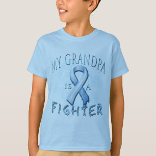 My Grandpa is a Fighter Light Blue T-Shirt