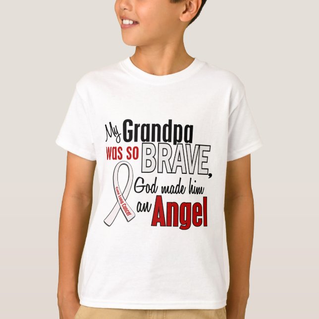 My Grandpa Is An Angel Lung Cancer T-Shirt (Front)