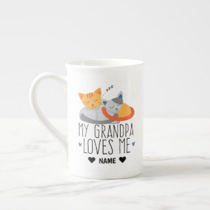 My Grandpa Loves Me Bone China Mug