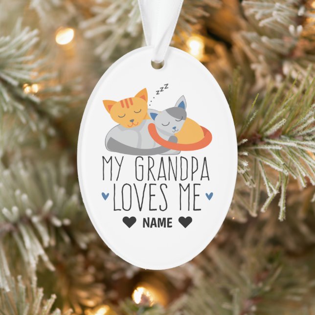 My Grandpa Loves Me Ornament (Tree)
