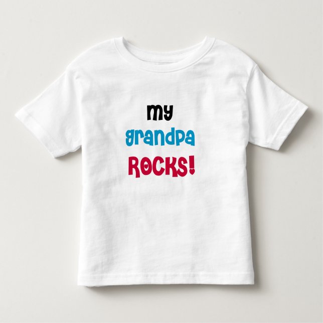 My Grandpa Rocks Toddler T-Shirt (Front)
