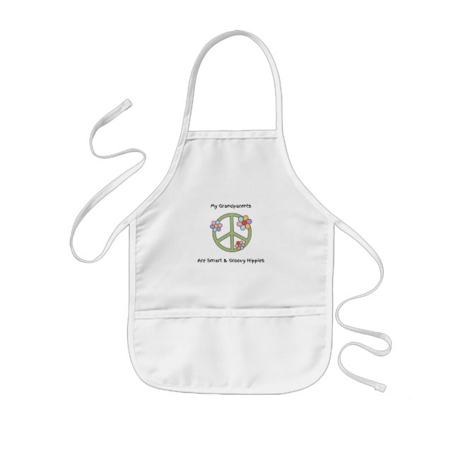 My Grandparents Are Smart & Groovy Hippies Kids Apron (Front)