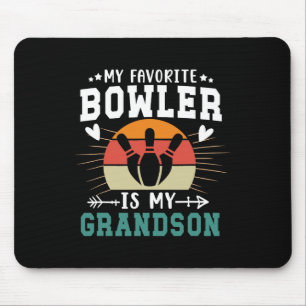 My Grandson Bowling Grandma Of A Bowler Grandmothe Mouse Pad