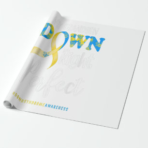 My grandson down right perfect down syndrome gift wrapping paper