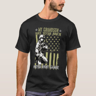My Grandson Has Your Back Proud Army Gammie T-Shirt