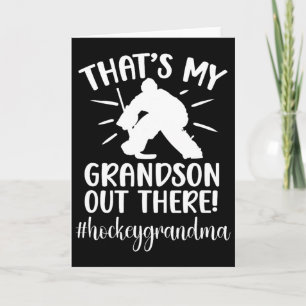My Grandson Hockey Grandma Ice Hockey Player Grand Card