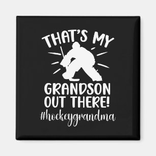 My Grandson Hockey Grandma Ice Hockey Player Grand Magnet