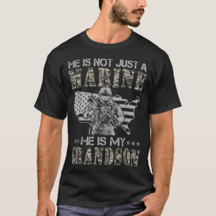 My Grandson Is A Marine Proud Grandma Proud Grandp T-Shirt