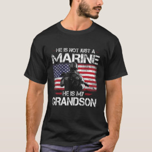My Grandson Is A Marine Proud Grandma Proud Grandp T-Shirt