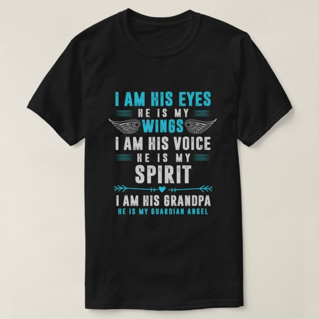 My Grandson Is My Guardian Angel Tee I Am His Gran (Design Front)