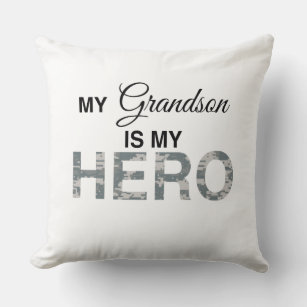 My Grandson is my Hero Digital Camouflage Cushion