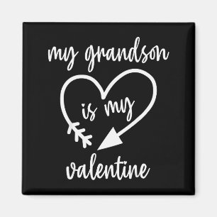 My Grandson Is My Valentine Cute Valentines Day Magnet