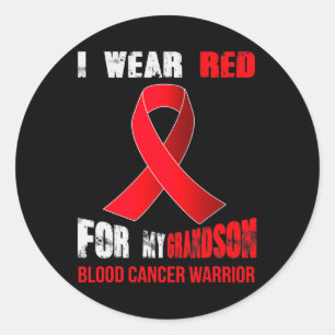 My Grandson- My Blood Cancer Warrior Classic Round Sticker