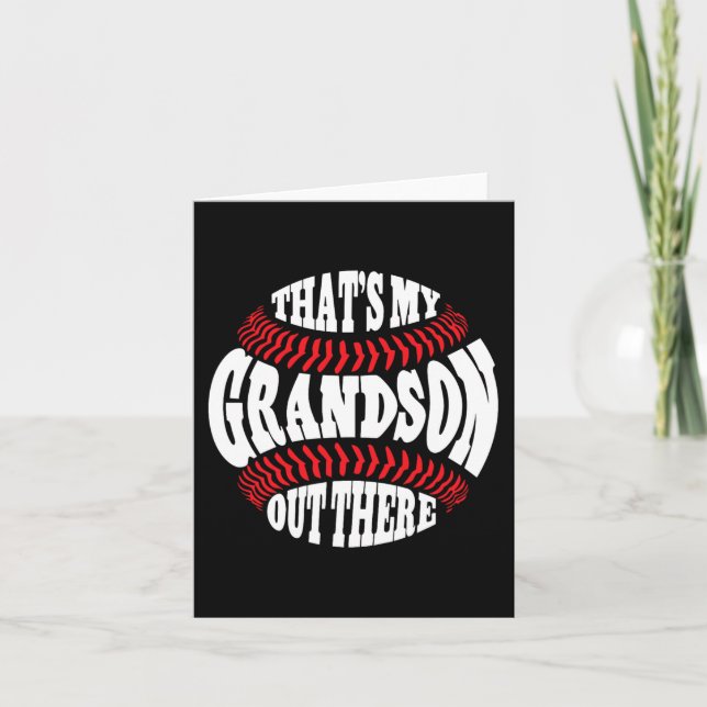 My Grandson Out There Baseball Grandma Mothers Day Card (Front)
