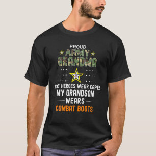 My Grandson Wears Combat Boots-Proud Army Grandma T-Shirt