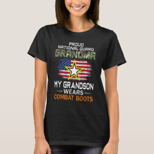 My Grandson Wears Combat Boots Proud National Guar T-Shirt