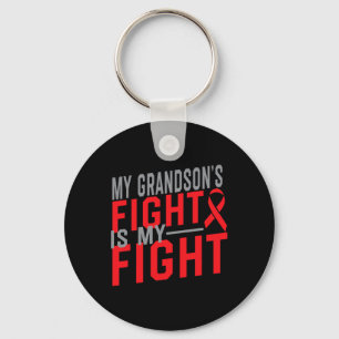 My Grandson's Fight is My Fight Blood Cancer Aware Key Ring