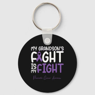 My Grandson's Fight is My Fight Pancreatic Cancer Key Ring