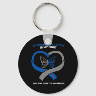My Grandson's Fight Is My Fight Type 1 Diabetes Aw Key Ring