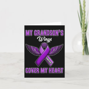 My Grandson's Wings Cover My Heart End Overdose 1  Card