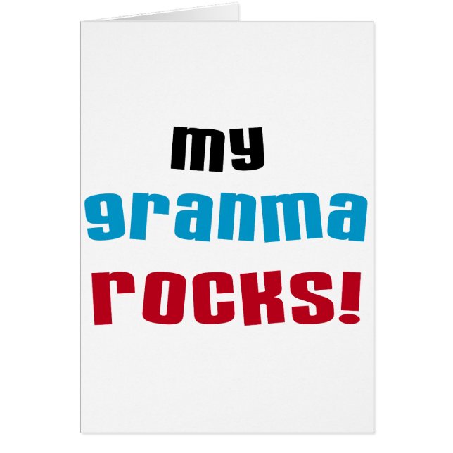 My Granma Rocks T shirts and Gifts (Front)