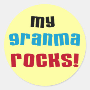 My Granma Rocks T shirts and Gifts Classic Round Sticker