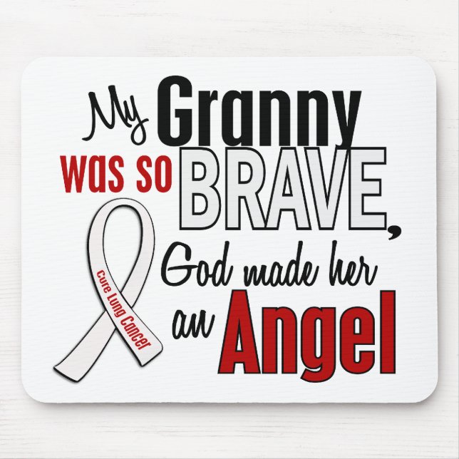 My Granny Is An Angel Lung Cancer Mouse Pad (Front)