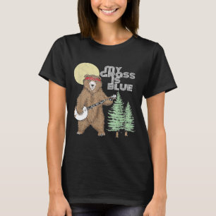 My Grass Is Blue Banjo Bear Hippie Grizzly2 T-Shirt