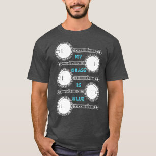 My Grass Is Blue Vintage Stacked Banjos Bluegrass T-Shirt