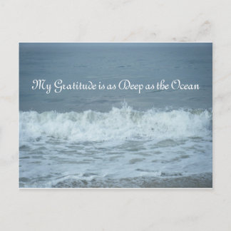 My Gratitude is as Deep as the Ocean! Thank You Postcard