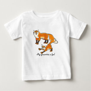My graunties a fox! Cute fox graphic Baby T-Shirt