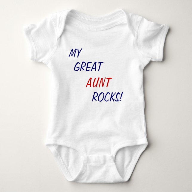 My Great Aunt Rocks! Baby one piece Baby Bodysuit (Front)