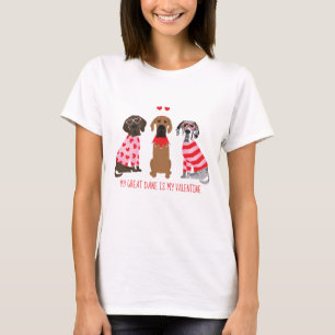 My Great Dane Is My Valentine T-Shirt