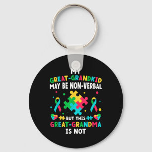 My Great-grandkid Autism Great Grandma Autism Key Ring
