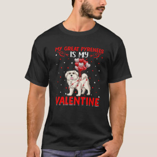 My Great Pyrenees Is My Valentine Great Pyrenees V T-Shirt