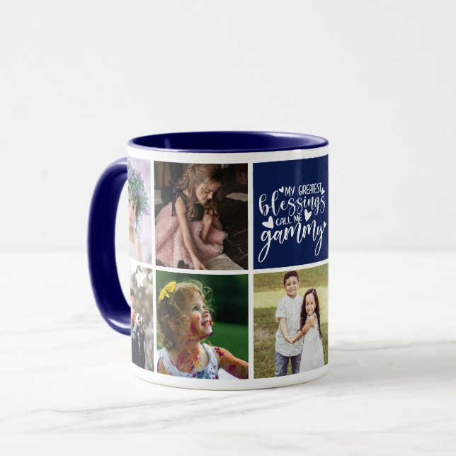 My Greatest Blessings Call Me Gammy Photo Collage Mug (Front Left)
