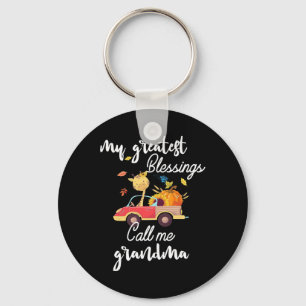 My Greatest Blessings Call Me Grandma Giraffe Pump Key Ring