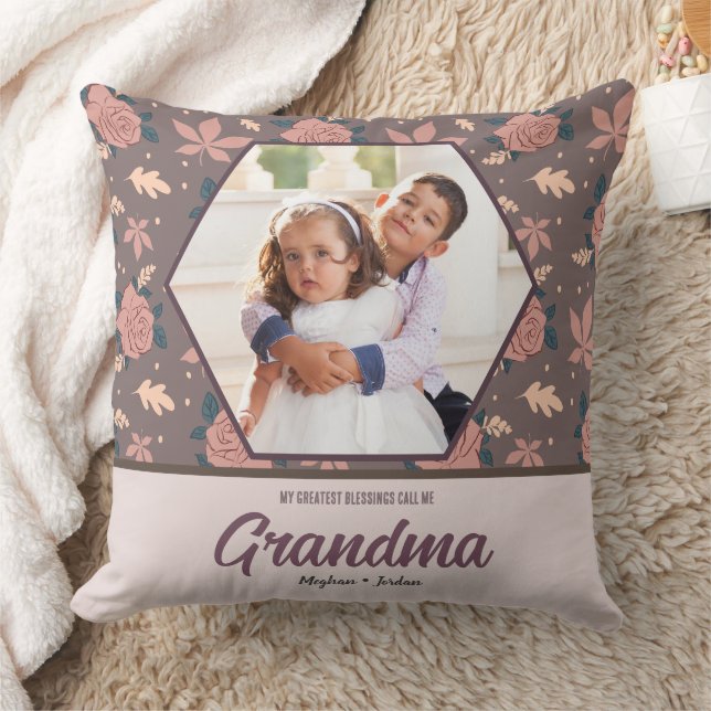 My Greatest Blessings Call Me Grandma Grandkids Th Cushion (Blanket)