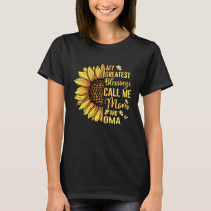 My Greatest Blessings Call Me Mom And Oma Cute Mot T-Shirt