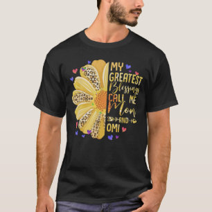 My Greatest Blessings Call Me Mum And Omi Cute Mot T-Shirt