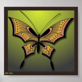 My Green Butterfly Poster