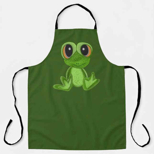 My Green Frog Friend Apron (Front)