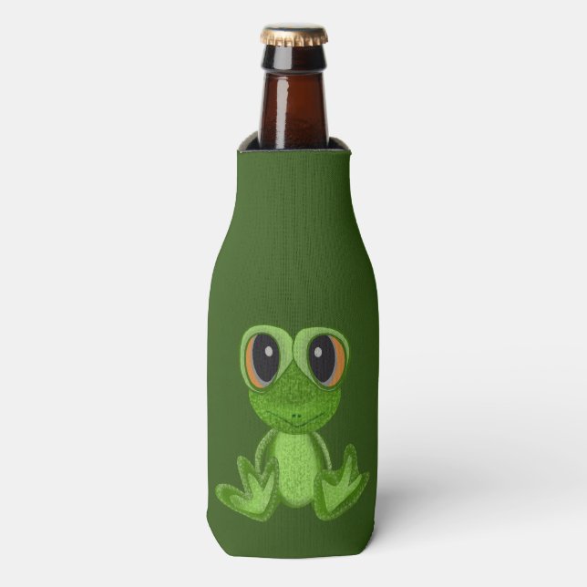 My Green Frog Friend Bottle Cooler (Bottle Front)