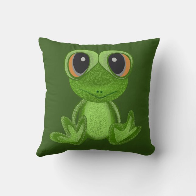 My Green Frog Friend Cushion (Back)