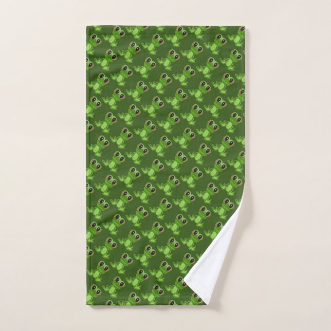 My Green Frog Friend Hand Towel (Hand Towel)