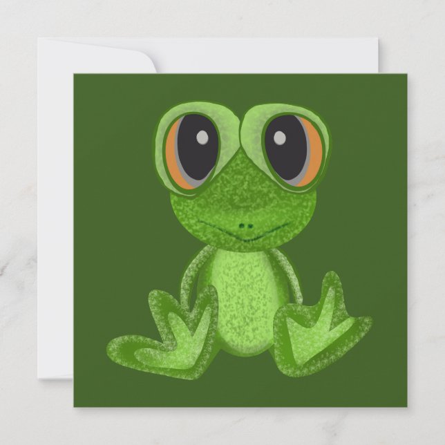 My Green Frog Friend Holiday Card (Front)