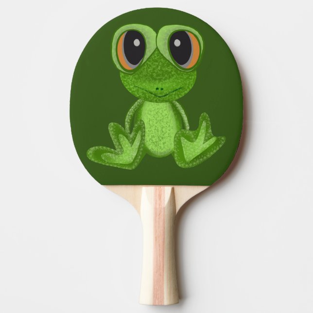 My Green Frog Friend Ping Pong Paddle (Front)