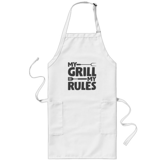 My Grill My Rules Long Apron (Front)